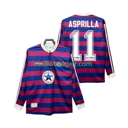 Maillot de Foot Newcastle United ASPRILLA 11 Extérieur Retro 1995 1997 Manches Longues